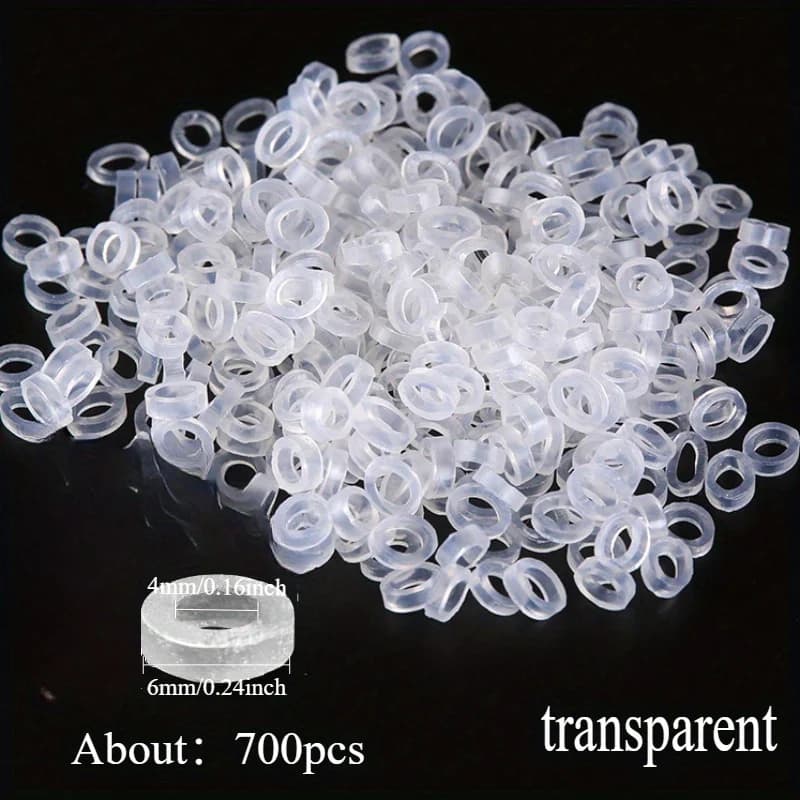 300/ 700/ 1000pcs Baits Elastic Rubber Rings Worm Bait Clip Fishing Hand Tied with Granular Rubber Bands Pellet Bait Bandage