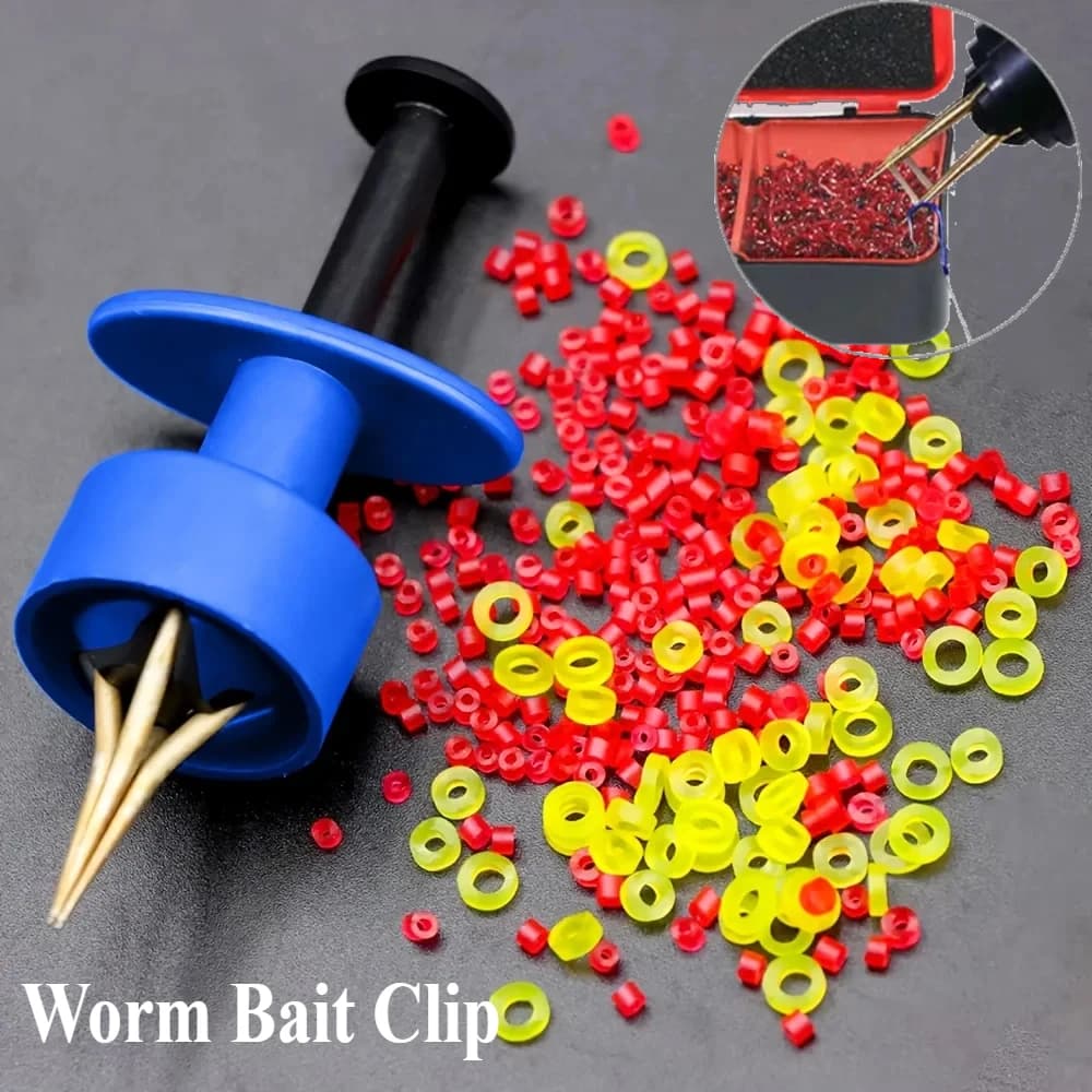 300/ 700/ 1000pcs Baits Elastic Rubber Rings Worm Bait Clip Fishing Hand Tied with Granular Rubber Bands Pellet Bait Bandage