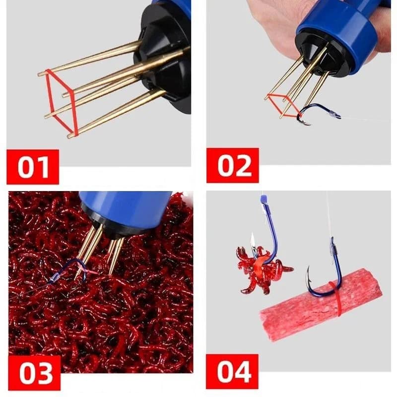 300/ 700/ 1000pcs Baits Elastic Rubber Rings Worm Bait Clip Fishing Hand Tied with Granular Rubber Bands Pellet Bait Bandage