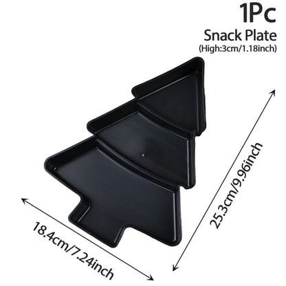 Talerz w kształcie choinki, ozdoba na imprezę świąteczną do domu