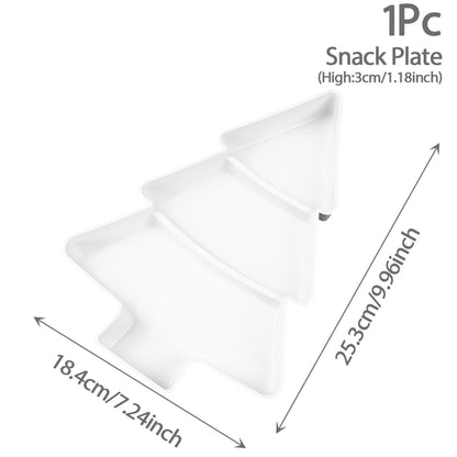 Talerz w kształcie choinki, ozdoba na imprezę świąteczną do domu